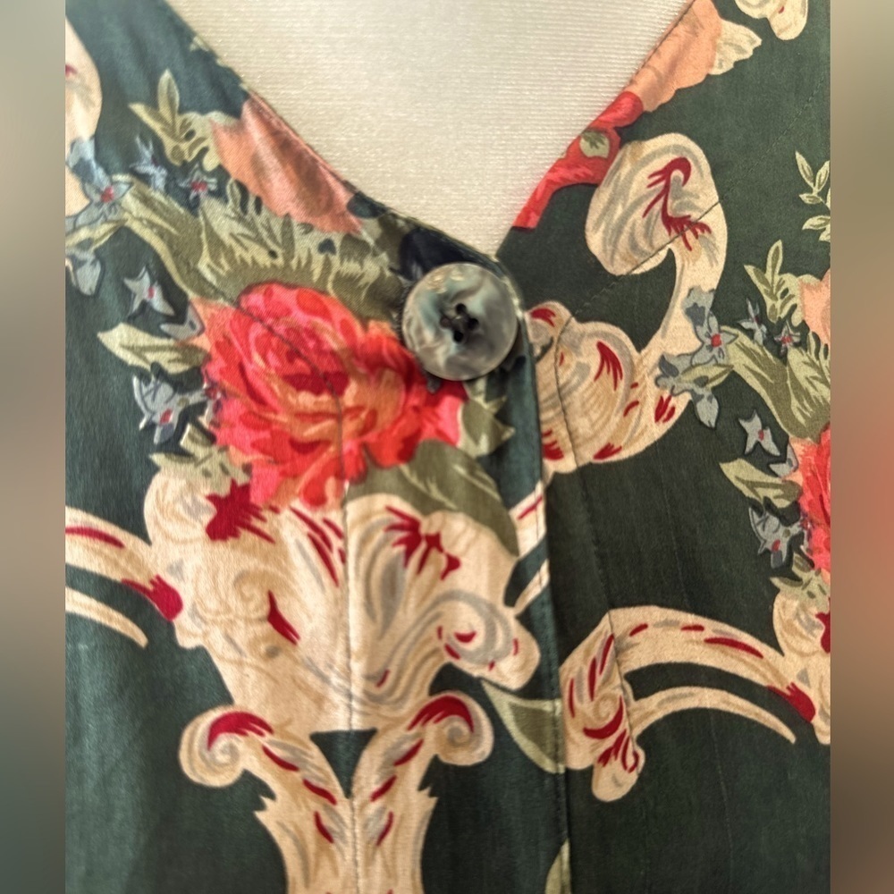 Vintage Silk &Satin Dress/Tunic 100 percent Silk Size medium